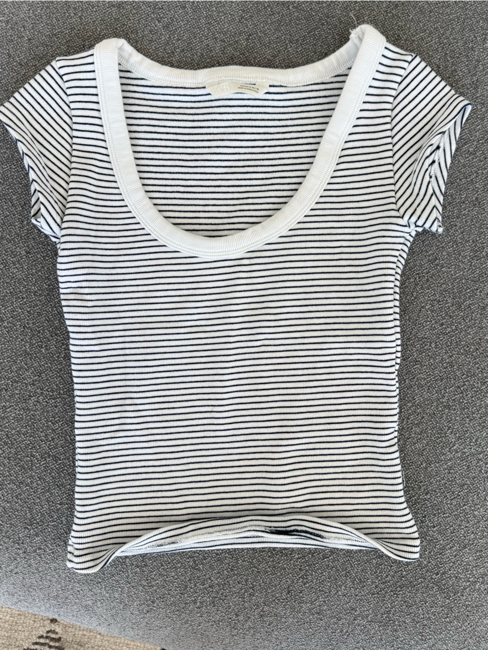 Zara Navy & White Striped Baby Top